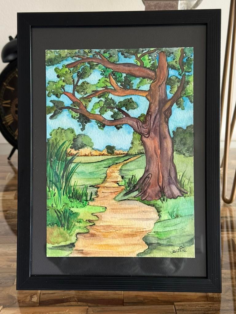 “De oude boom” kunst /schilderij, Ophalen of Verzenden