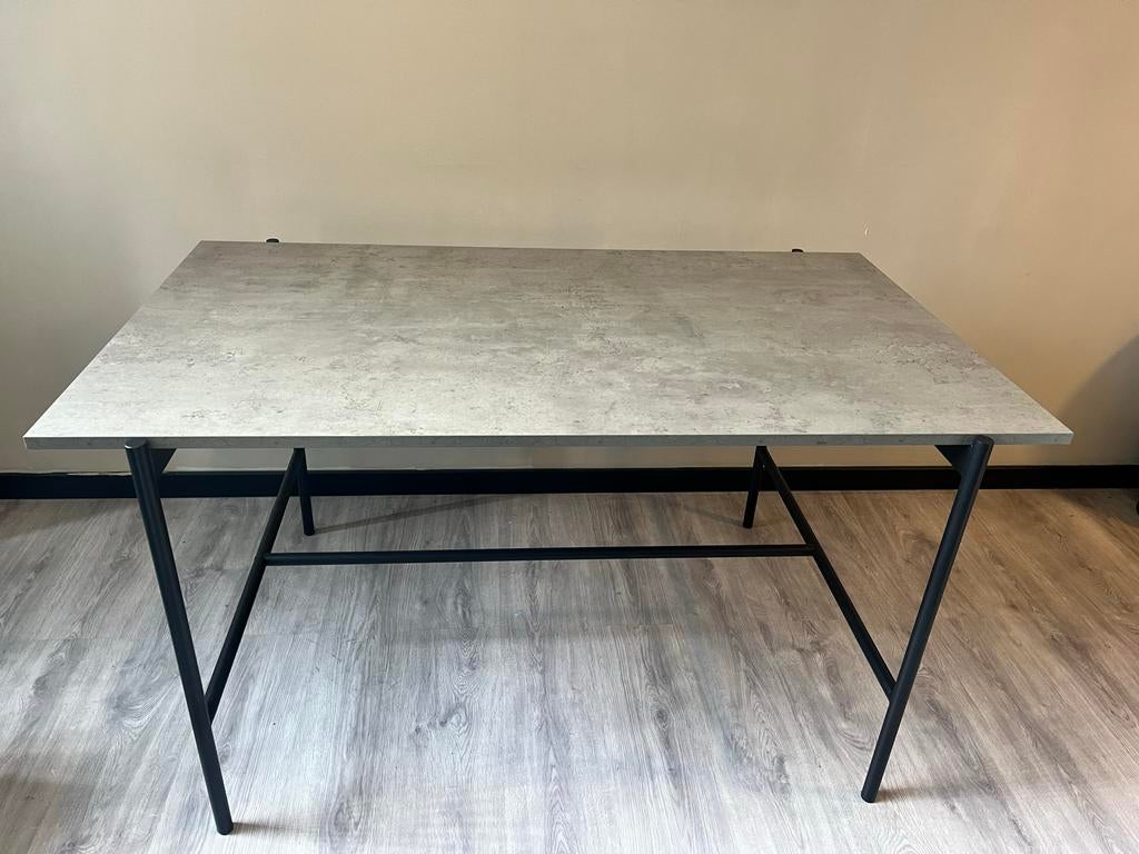 Betonlook eettafel 80x140 cm, Ophalen, Overige materialen, 100 tot 150 cm, 50 tot 100 cm