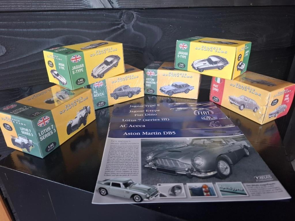 6 klassieke sportwagens 1:43 Classic Sports Cars-serie., Ophalen of Verzenden, Nieuw, Auto, Overige merken