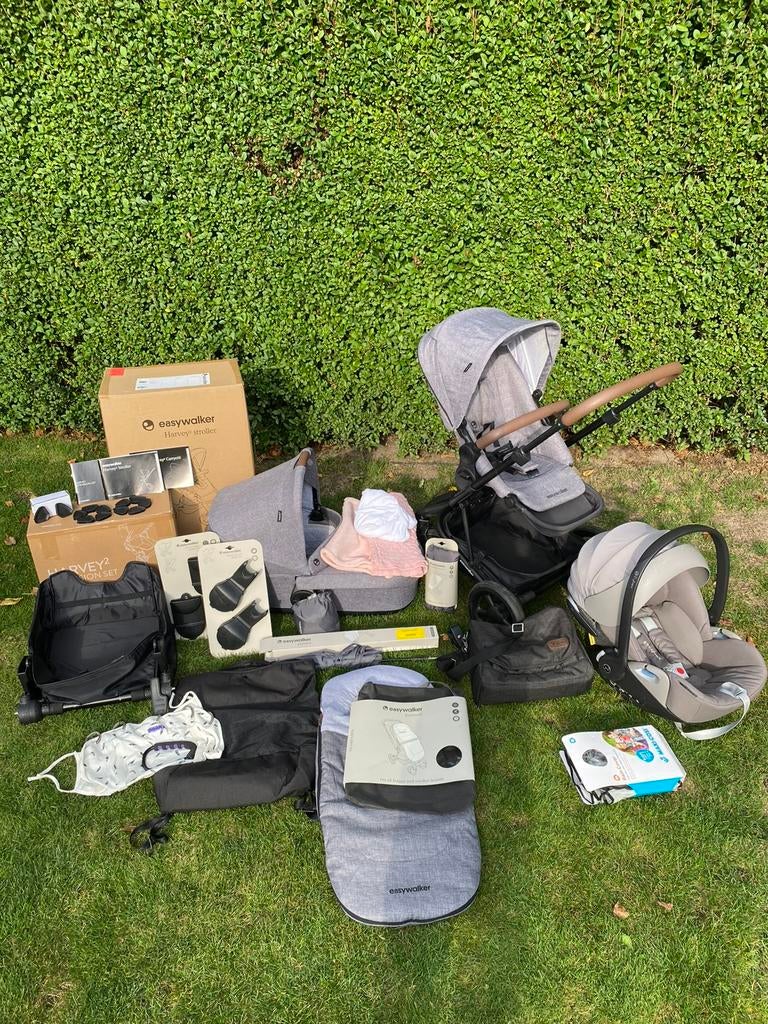 Super complete (Duo) Easywalker Harvey 2 Exclusive Grey, Ophalen, Zo goed als nieuw, Overige merken, Met reiswieg