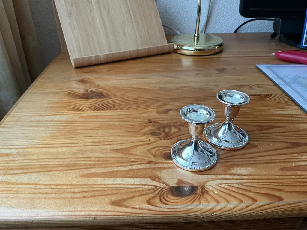 Kaarsen standaards, Ophalen of Verzenden, Zilver