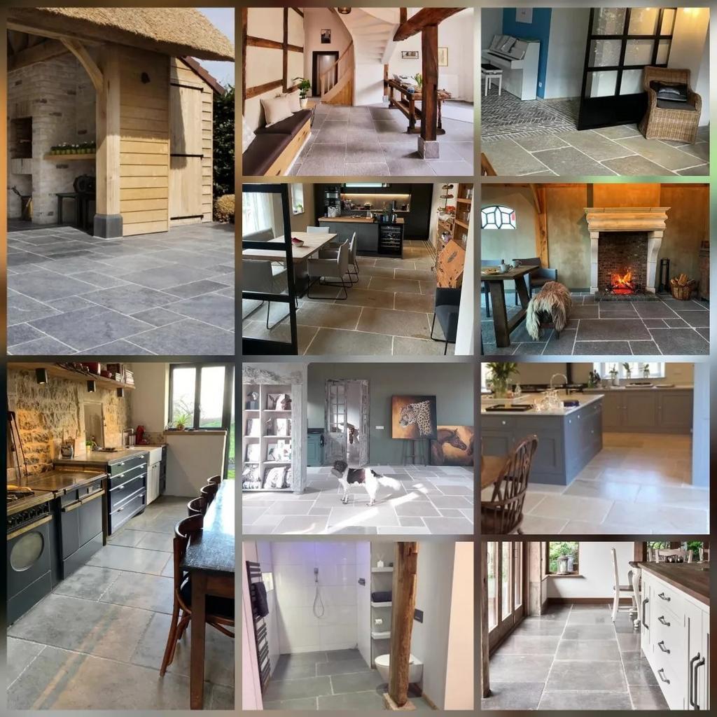 VLOEREN TEGELS ECHT NATUURSTEEN ONVERWOESTBAAR & TIJDLOOS!, Ophalen of Verzenden