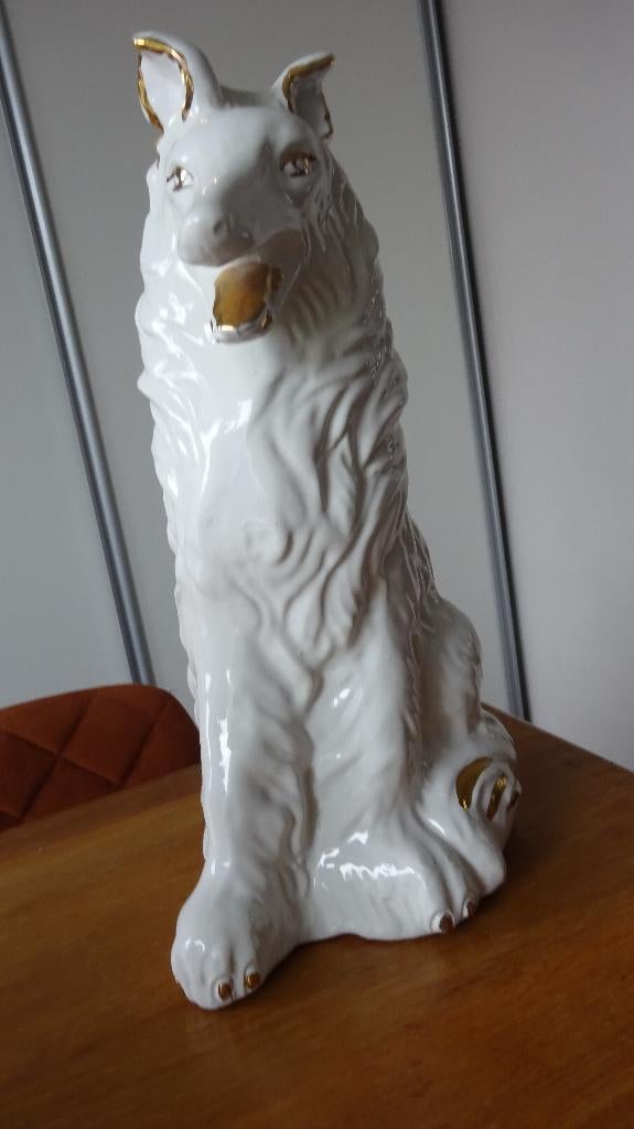 Honden Beeld Van Aardewerk., Verzamelen, Beelden en Beeldjes, Ophalen of Verzenden, Zo goed als nieuw, Dier