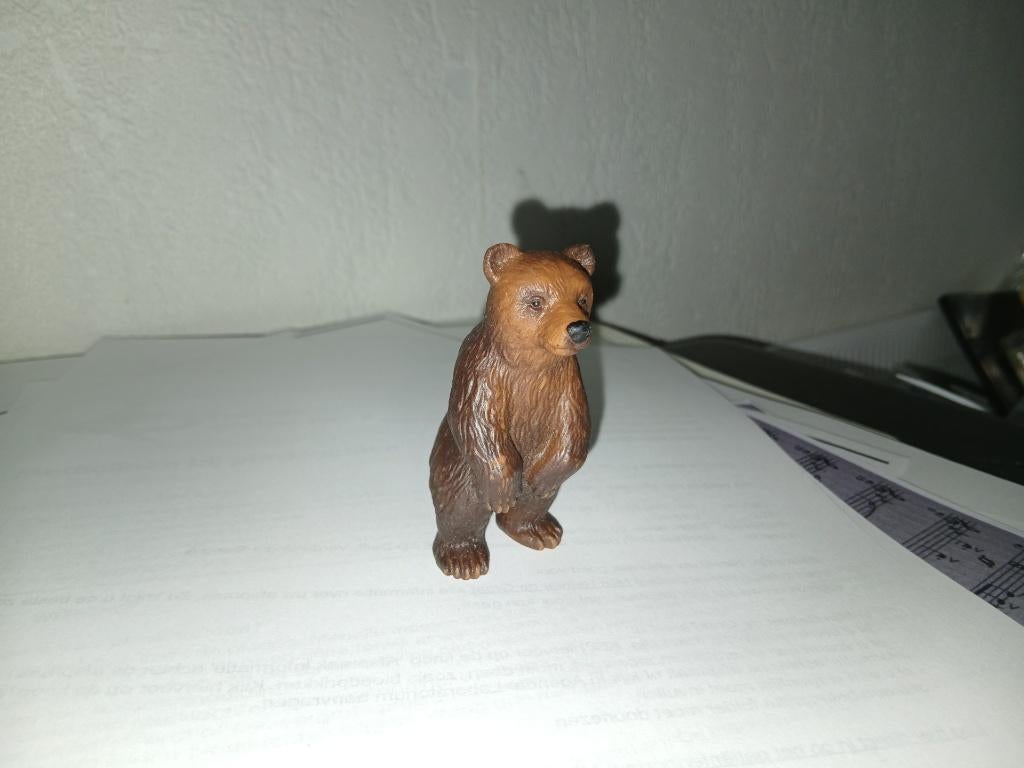 Grizzly beer, dierfiguur Bullyland, 7 cm, Ophalen of Verzenden, Gebruikt, Wild dier, Beeldje of Figuurtje