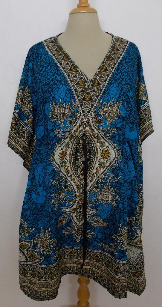 Ibiza/Afrika/batik luchtige print tuniek/top van Coline! L, Maat 42/44 (L), Zo goed als nieuw, Korte mouw, Verzenden