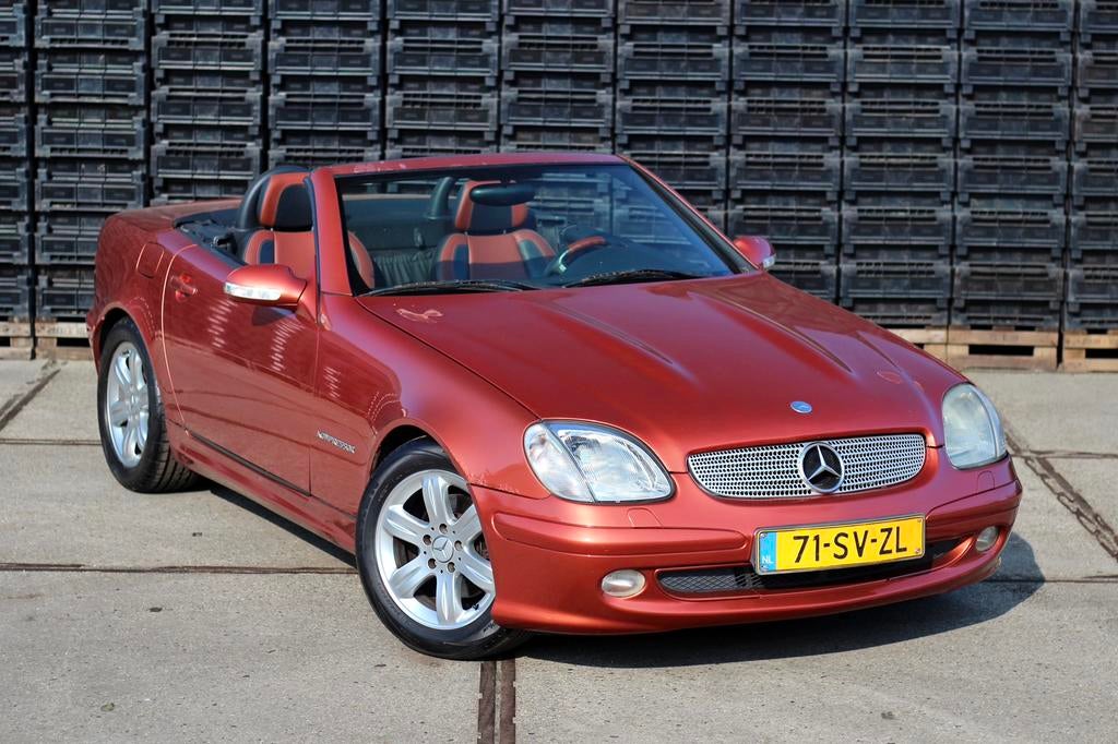 Mercedes SLK 230 Kompressor Designo Edition 2002 Lage KM., Achterwielaandrijving, Cabriolet, Bruin, Handgeschakeld