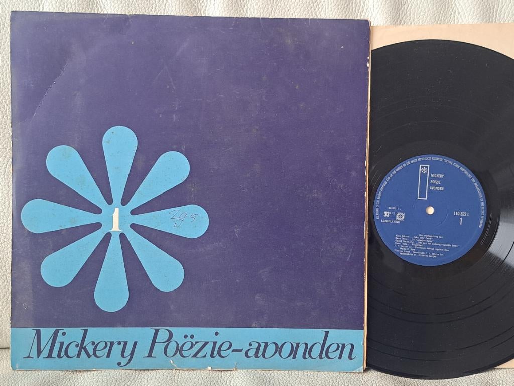 MICKERIE POEZIE-AVONDEN LP gesigneerd, Cd's en Dvd's, Vinyl | Nederlandstalig, Ophalen of Verzenden, Gebruikt, Overige formaten