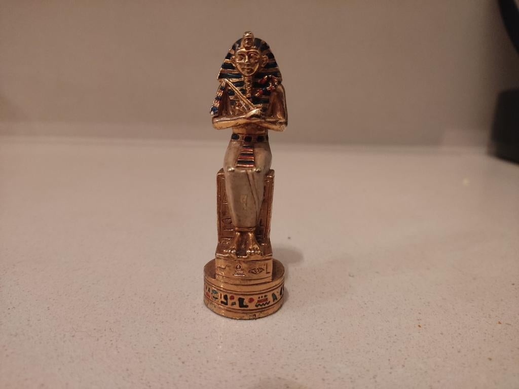 Egyptisch beeldje Toetanchamon, Ophalen, Minder dan 20 cm, Beeld, Goud