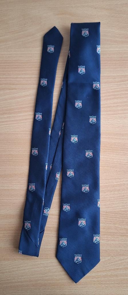 Stropdas, United States Equestrain Team, USET, Ruitersport, Ophalen of Verzenden, Zo goed als nieuw, Blauw, Met patroon