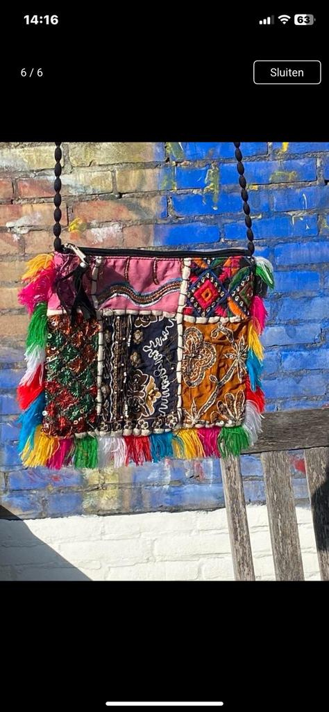 Ibiza schoudertas Boho Bohemien, Ophalen of Verzenden, Zo goed als nieuw