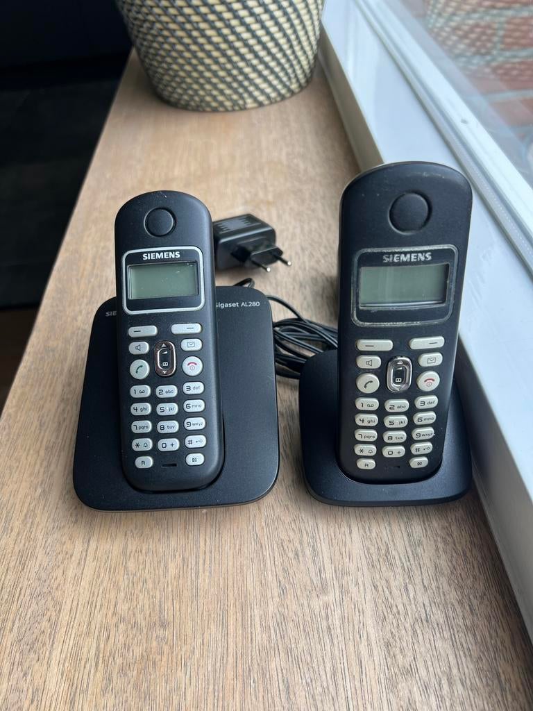 Complete Siemens gigaset duo (twee handsets), Telecommunicatie, Ophalen of Verzenden, Gebruikt, 2 handsets