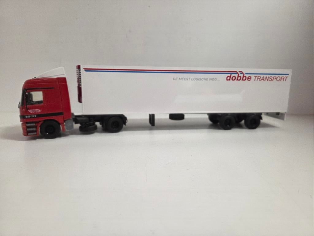 Tekno Mercedes Actros Dobbe Transport 1:50, Hobby en Vrije tijd, ., Zo goed als nieuw, ., Ophalen of Verzenden
