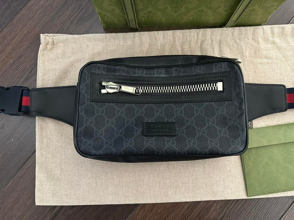 Gucci supreme bag (zwart/grijs, Ophalen of Verzenden, Zo goed als nieuw, Zwart