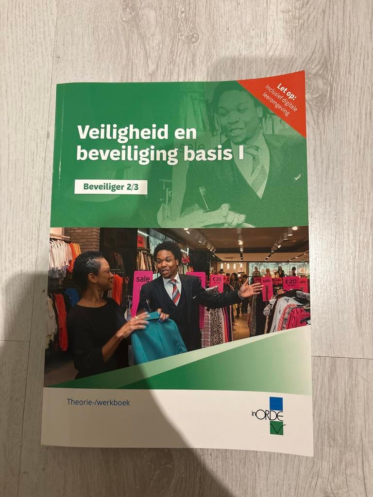 Veiligheid en beveiliging basis 1 - Ongebruikt theorie/werkb, Ophalen of Verzenden, Nieuw, MBO