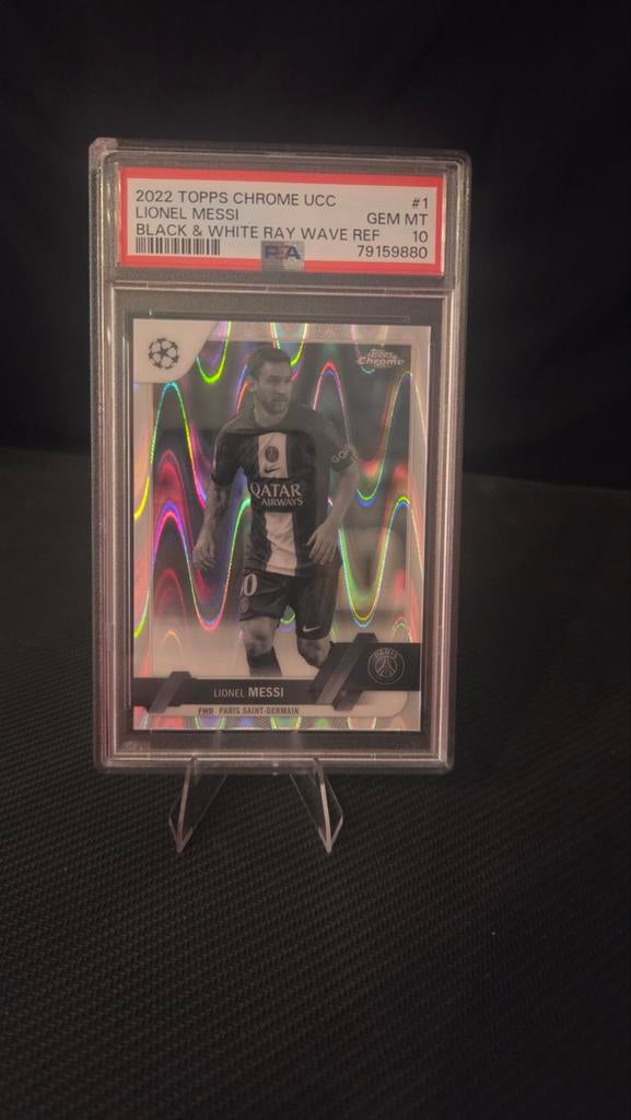 Lionel Messi #1 PSA 10, Ophalen of Verzenden, Zo goed als nieuw, Losse kaart