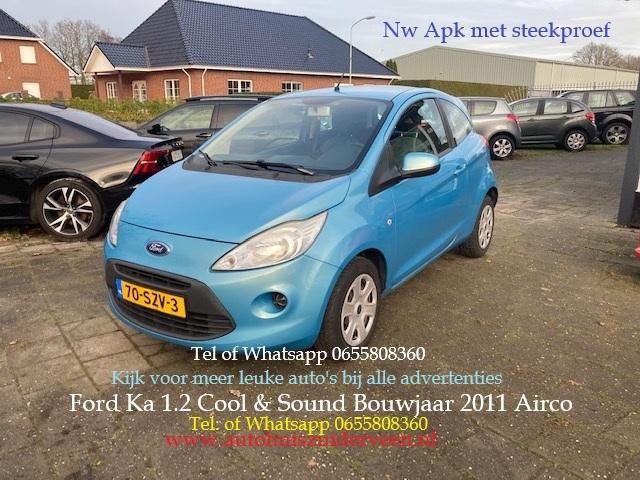 FORD Ka 1.2 69PK Cool &amp; Sound Nw Apk Steekproef, Voorwielaandrijving, Stof, Gebruikt, 1242 cc