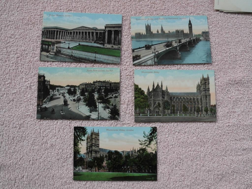 Londen / London 5 maal, Verzamelen, Ansichtkaarten | Buitenland, Ophalen of Verzenden, Voor 1920, Ongelopen, Engeland