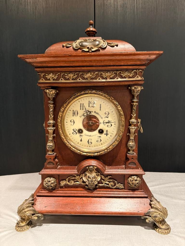 Antieke Engelse Schouwklok - Pearce & Sons, Antiek en Kunst, Antiek | Klokken, Ophalen