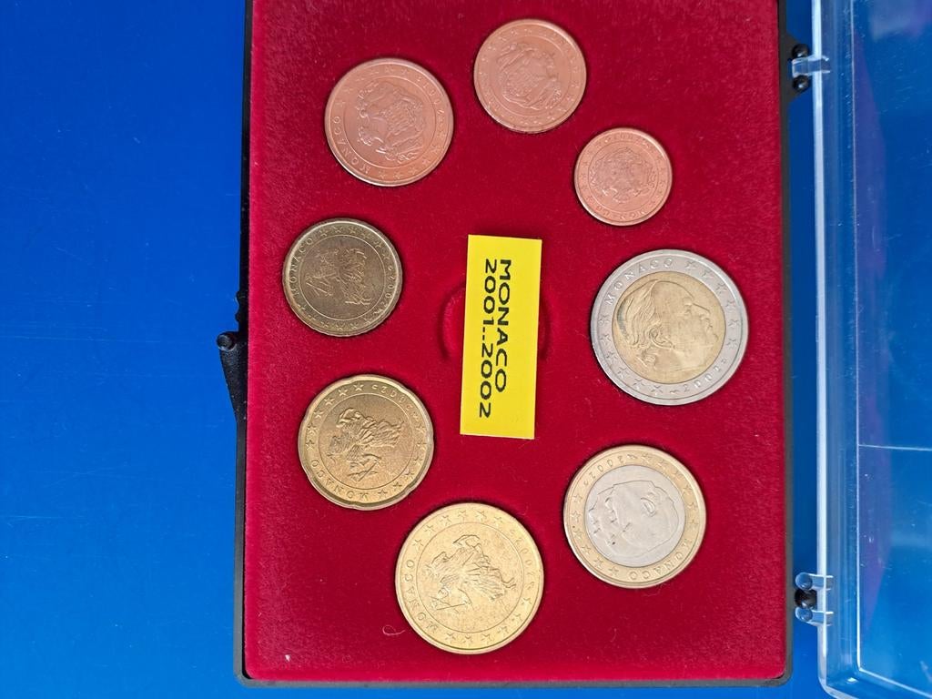 UNC set Monaco 2001/2002., Ophalen of Verzenden, Monaco, 2 euro, Setje