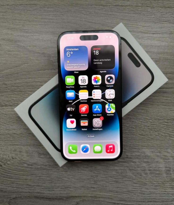 iPhone 14 Pro 256GB Zwart - Zo goed als nieuw, Telecommunicatie, Mobiele telefoons | Apple iPhone, IPhone 14 Pro, Zwart, Zo goed als nieuw
