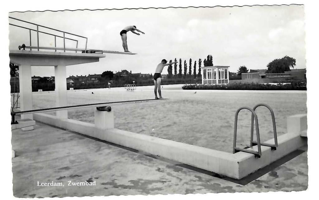 Leerdam - Zwembad, Verzenden, 1940 tot 1960, Gelopen, Utrecht