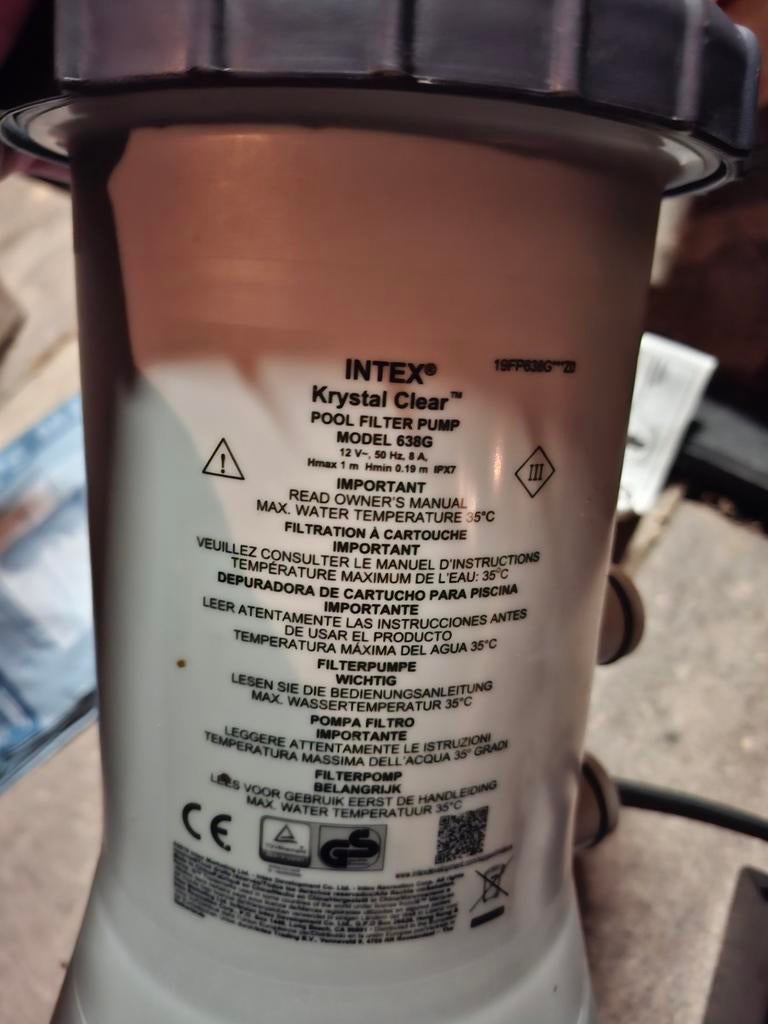 TEAB! Intex Krystal Clear filterpomp voor zwembad, Ophalen, Gebruikt, Overige typen