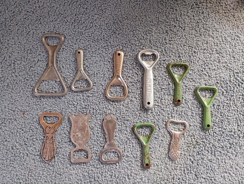 Vintage Flesopeners Heineken Skol Etc. Verzameling, Ophalen of Verzenden, Gebruikt