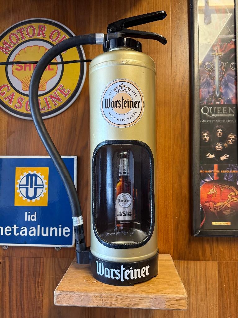 Warsteiner decoratieve brandblusser, mancave, Ophalen of Verzenden, Nieuw, Minder dan 50 cm