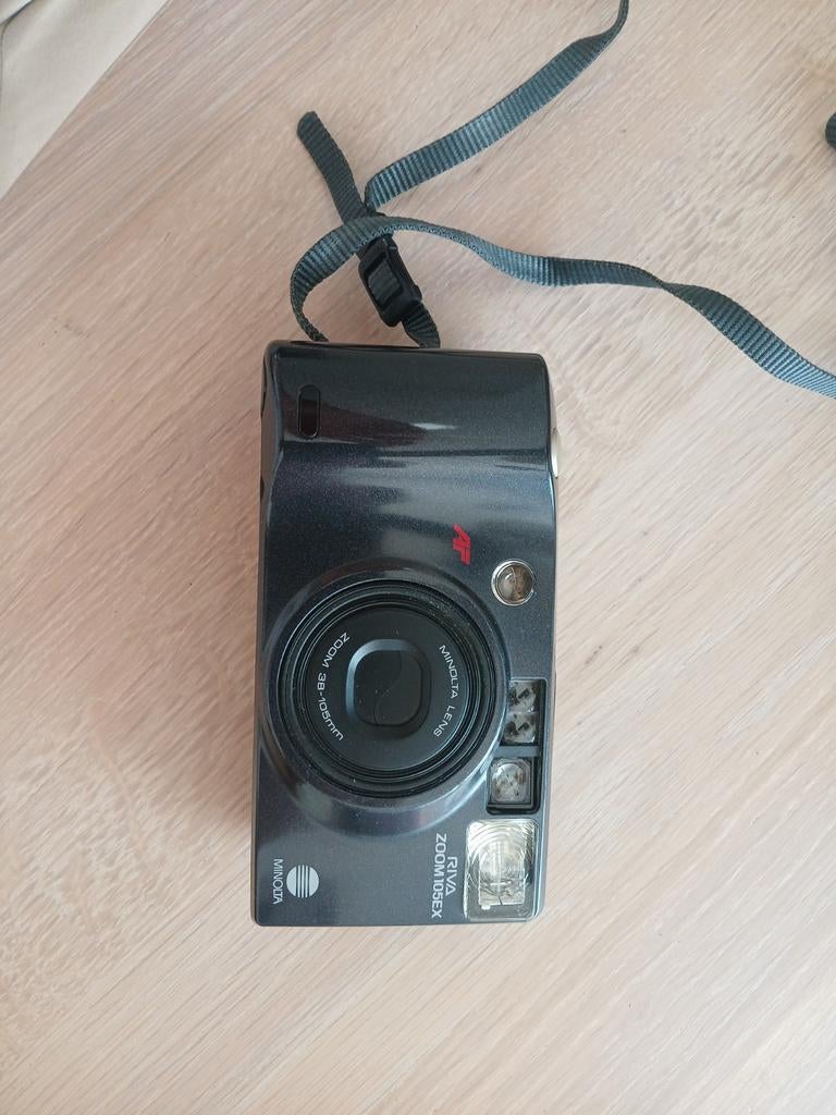 Minolta Riva Zoom 105EX analoge camera, Ophalen, Compact, Minolta