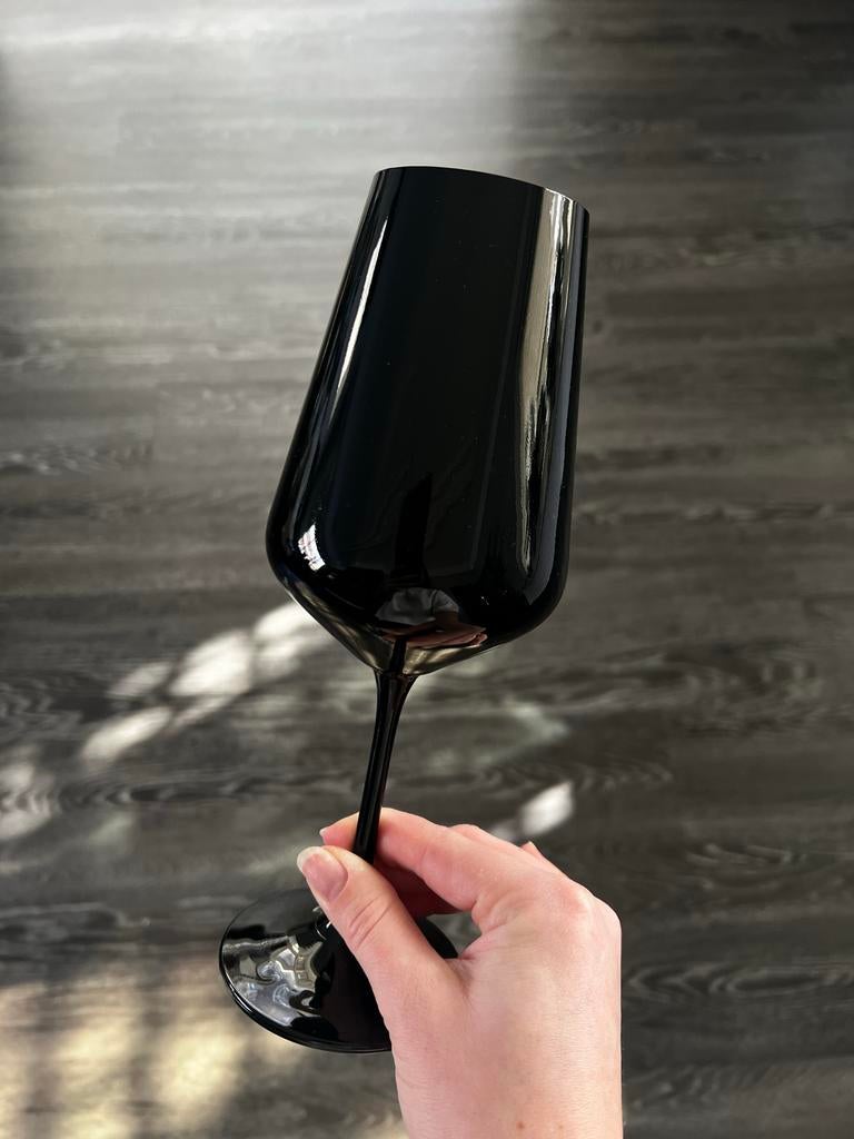 Rivièra Maison Zwarte Soho Wijnglazen (6 stuks)., Glas of Glazen, Ophalen of Verzenden, Effen, Glas