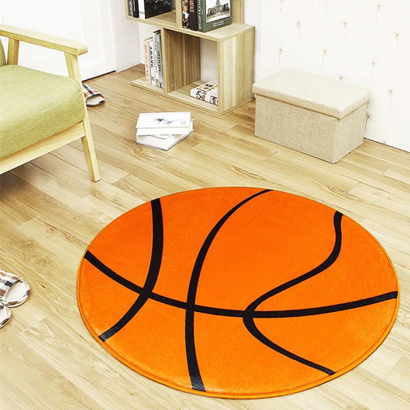 Rond Basketbal Vloerkleed / Kleed Tapijt Mat Vloermat Sport, Verzenden, Nieuw, Rond, 100 tot 150 cm