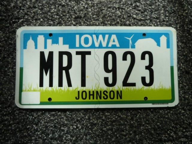 Kentekenplaat licenseplate Iowa Johnson USA, Verzenden, Gebruikt, Auto's