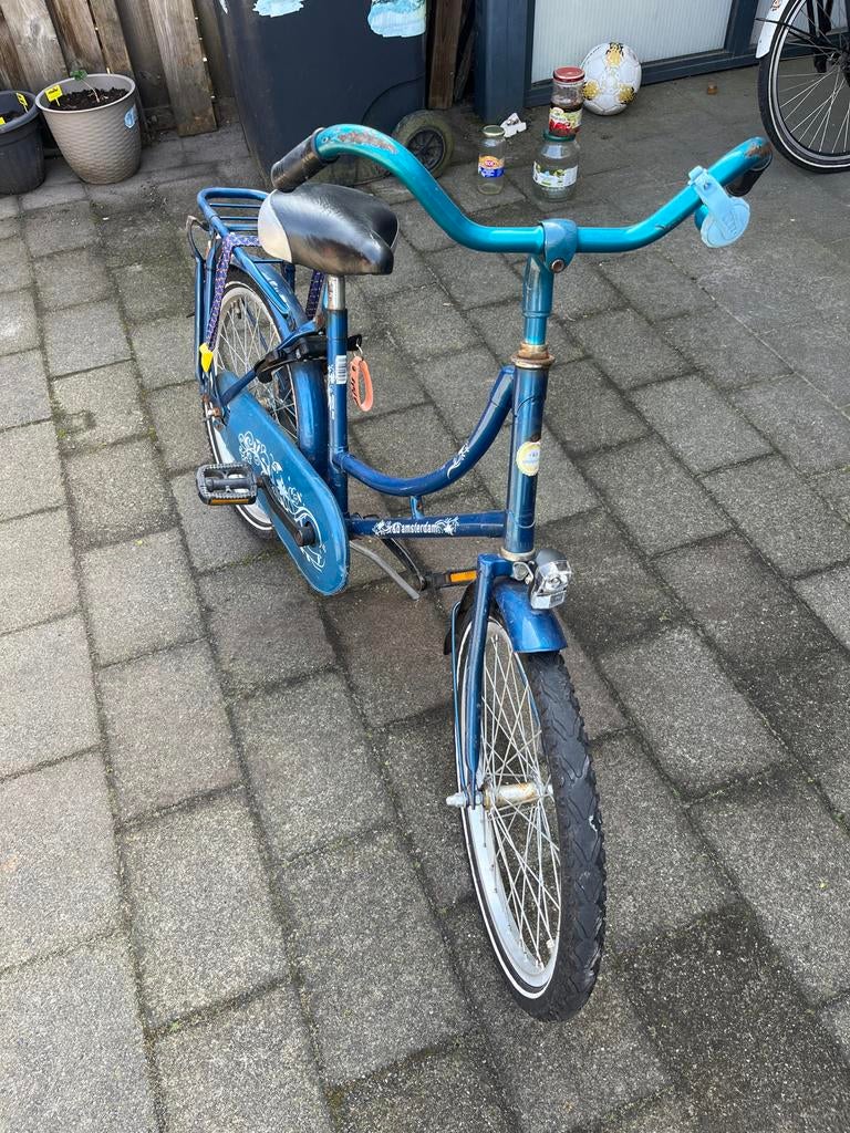 Blauwe meisjesfiets, Ophalen of Verzenden, Gebruikt, 20 inch