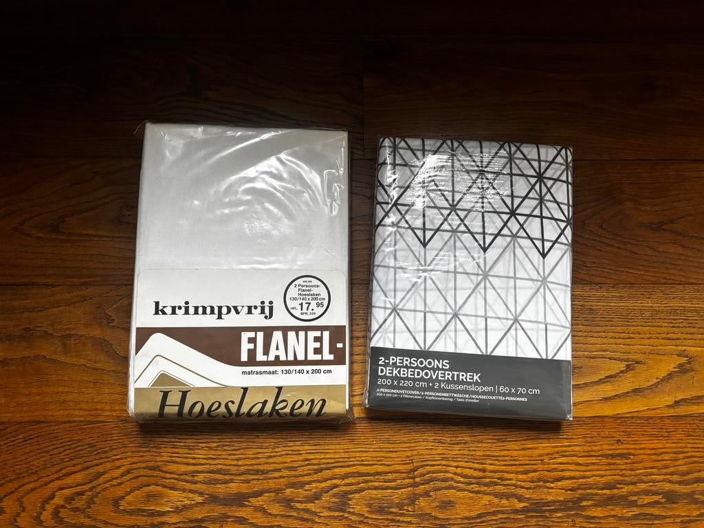 Nieuwe Dekbedovertrekken en Hoeslakens- Diverse Maten, Wit, Dekbedovertrek, Ophalen of Verzenden, Nieuw