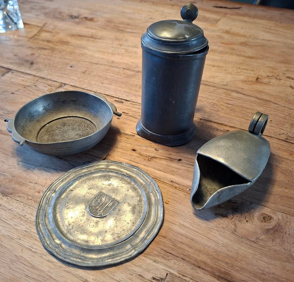 Diverse tin oud oa bierpul, papbord en bord, Ophalen of Verzenden