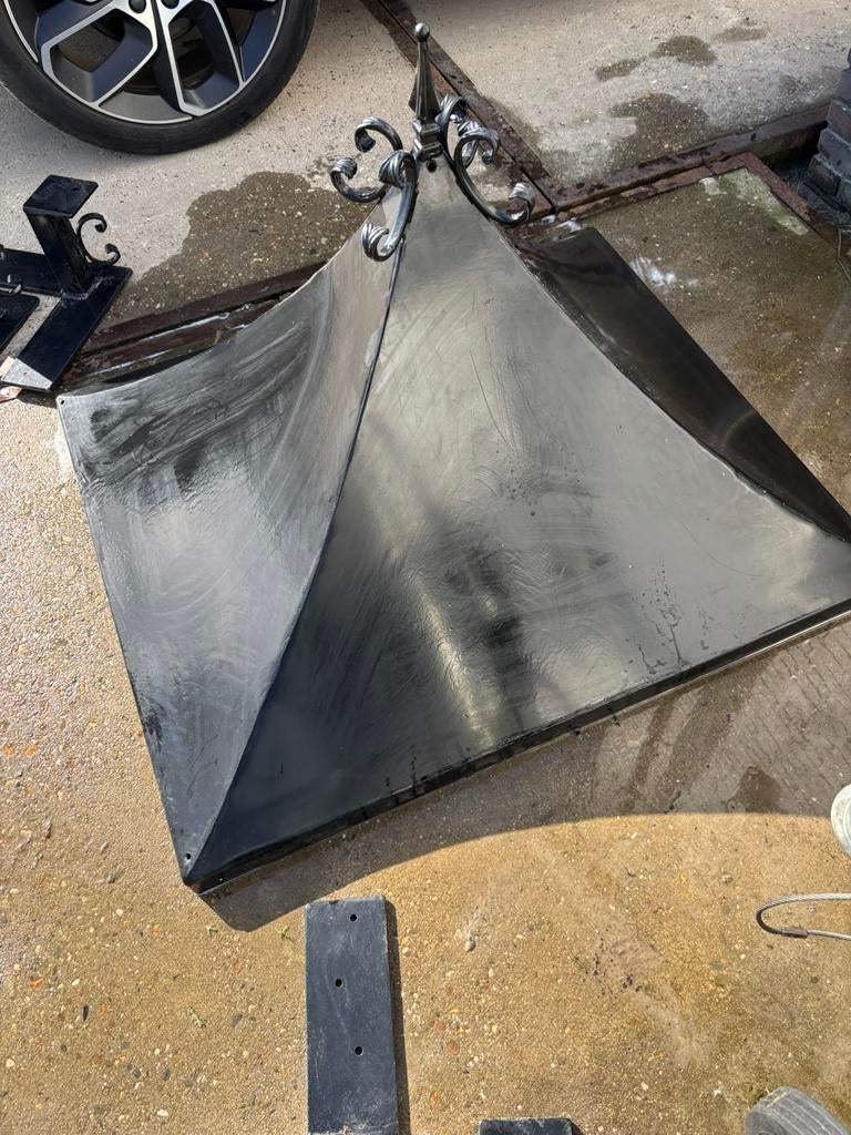 Schoorsteenkap 89x105,5 zwart, Ophalen of Verzenden, Zo goed als nieuw, IJzer