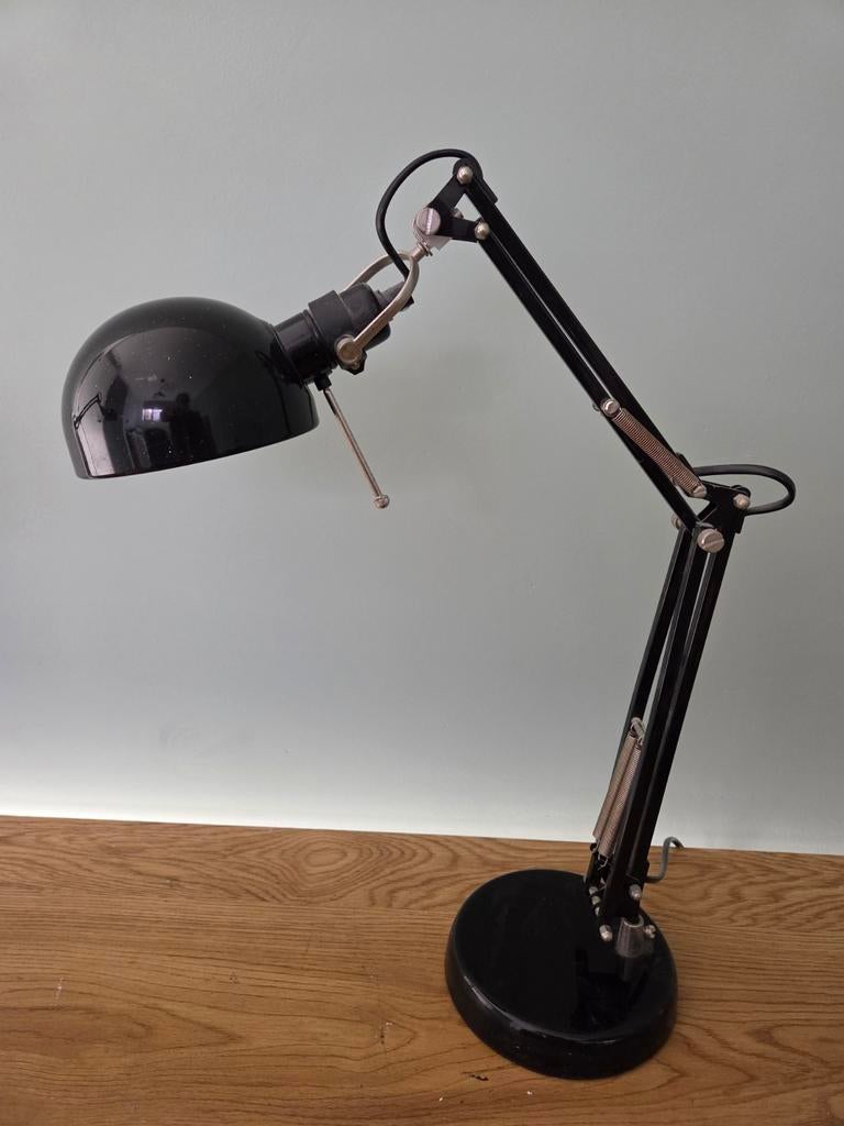 Bureaulamp Forsa van Ikea, zwart, Huis en Inrichting, Lampen | Tafellampen, Ophalen of Verzenden, Metaal, Minder dan 50 cm