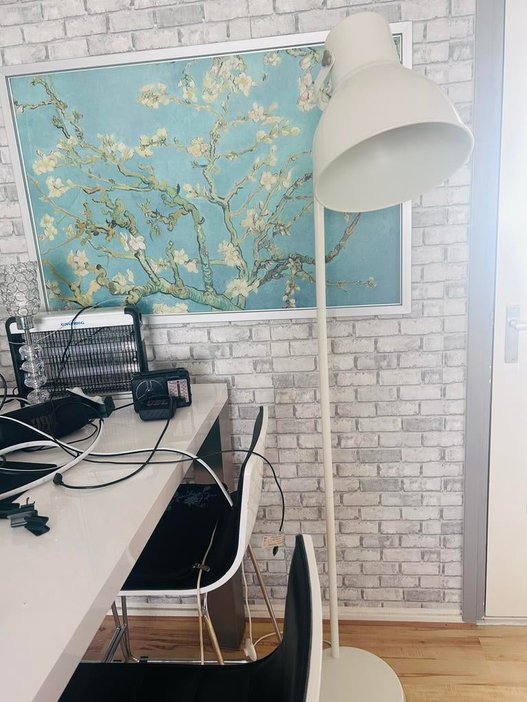 IKEA Hektar staande lamp creme kleur, Ophalen, Gebruikt, Metaal, 150 tot 200 cm