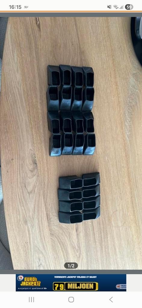 Flooq Stoelpootdoppen 45 x 25 mm (24 stuks), Ophalen of Verzenden