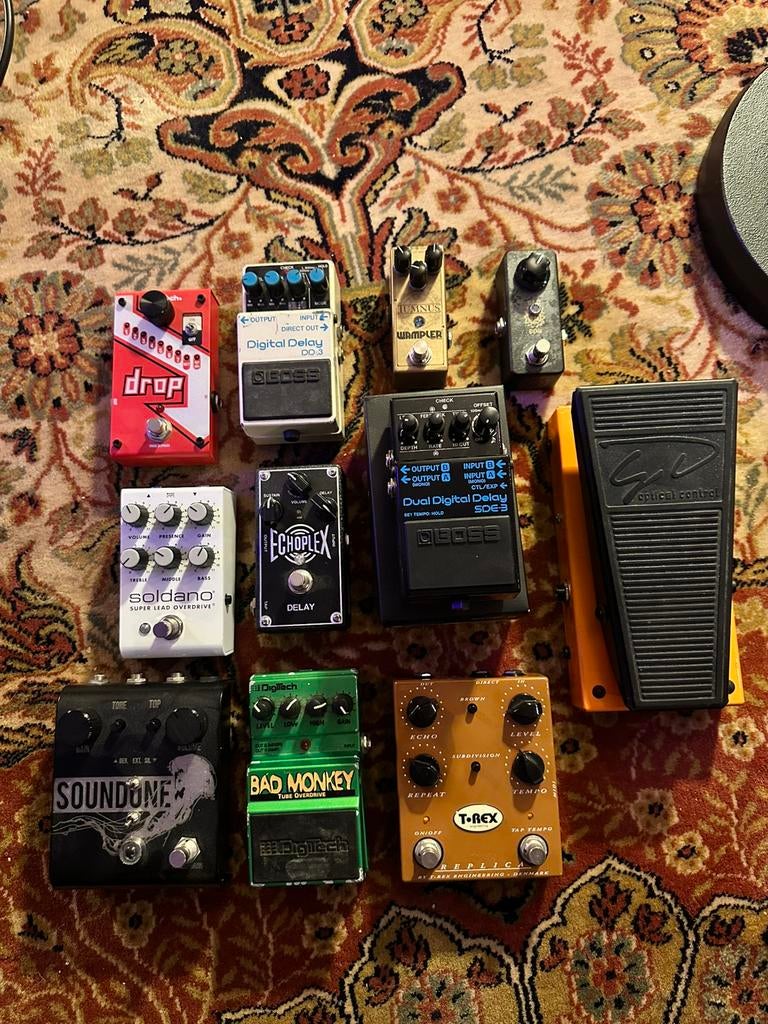 Diverse pedalen: Soldano, Analogman, Boss, T-Rex, MXR,, Muziek en Instrumenten, Effecten, Ophalen of Verzenden, Zo goed als nieuw