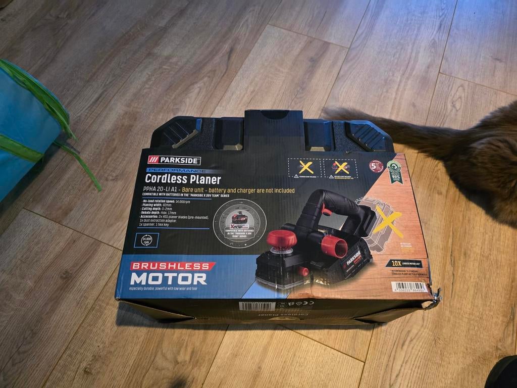 Parkside Accu Schaafmachine - Nieuw in Doos, Ophalen of Verzenden, Nieuw, Minder dan 600 watt, Overige typen