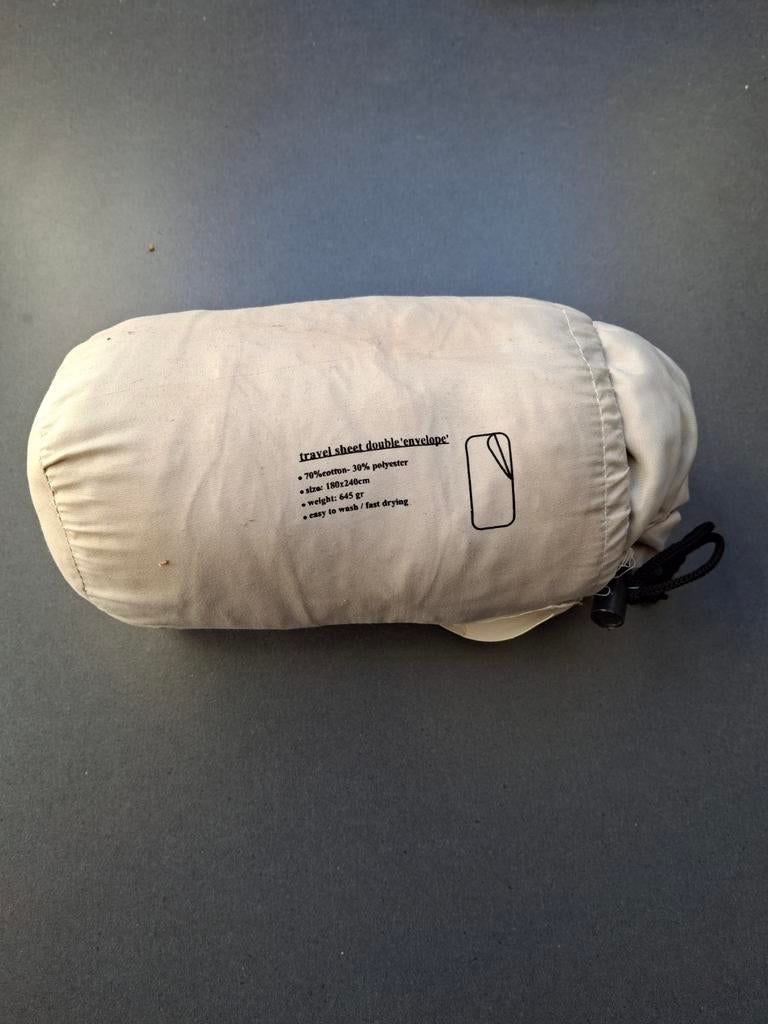 Travel sheet double 'envelope' - Slaapzaklaken, Caravans en Kamperen, Slaapzakken, Gebruikt, Ophalen of Verzenden