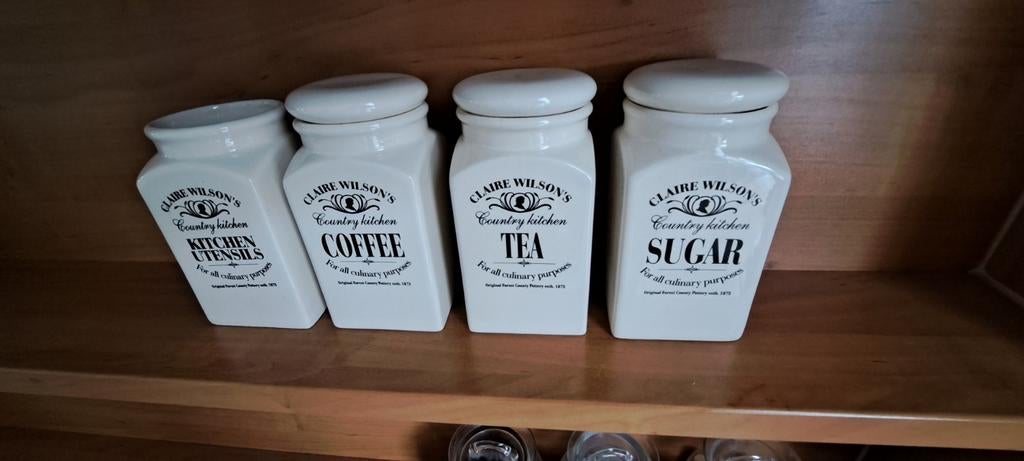 Claire Wilson's keramiek voorraadpotten set, Huis en Inrichting, Ophalen of Verzenden, Gebruikt