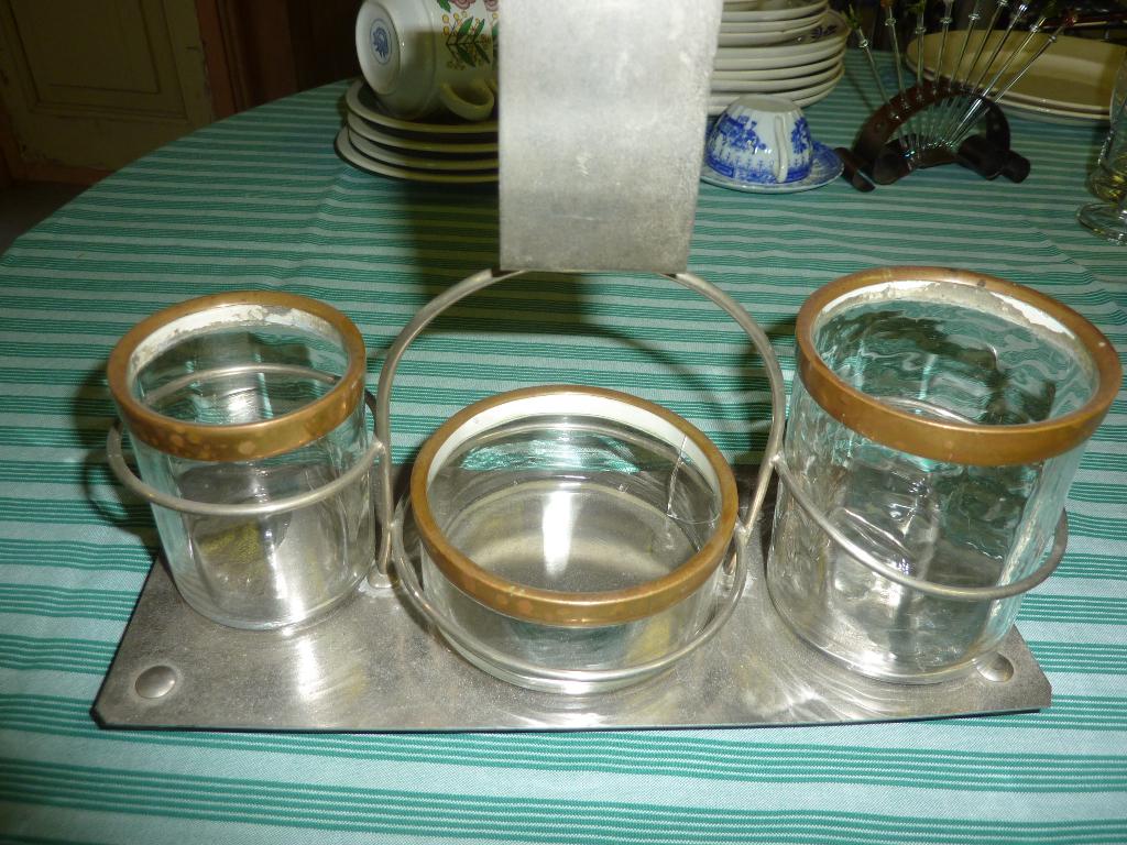 Antiek Rookstel glas sigaren sigaretten asbak, Ophalen of Verzenden, Zo goed als nieuw, Asbak