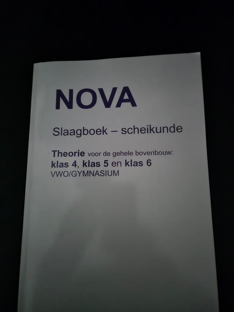 NOVA Slaagboek Scheikunde VWO 4/5/6, Boeken, Ophalen of Verzenden