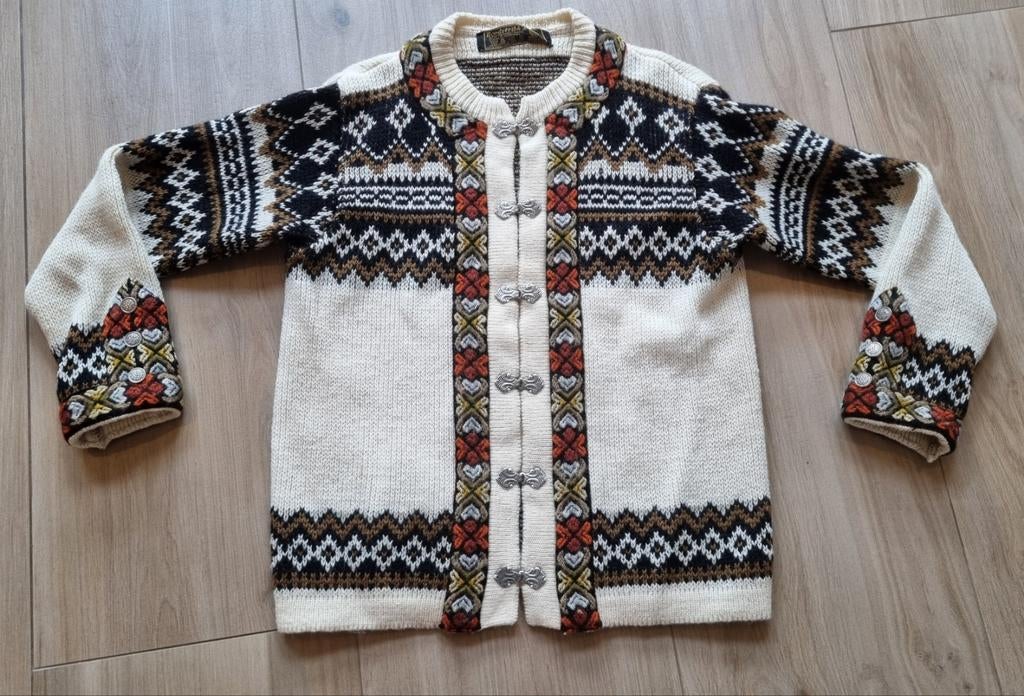 Nordstrikk Noors vest wol maat M uitstekende staat, Nordstrikk, Maat 48/50 (M), Beige, Ophalen of Verzenden