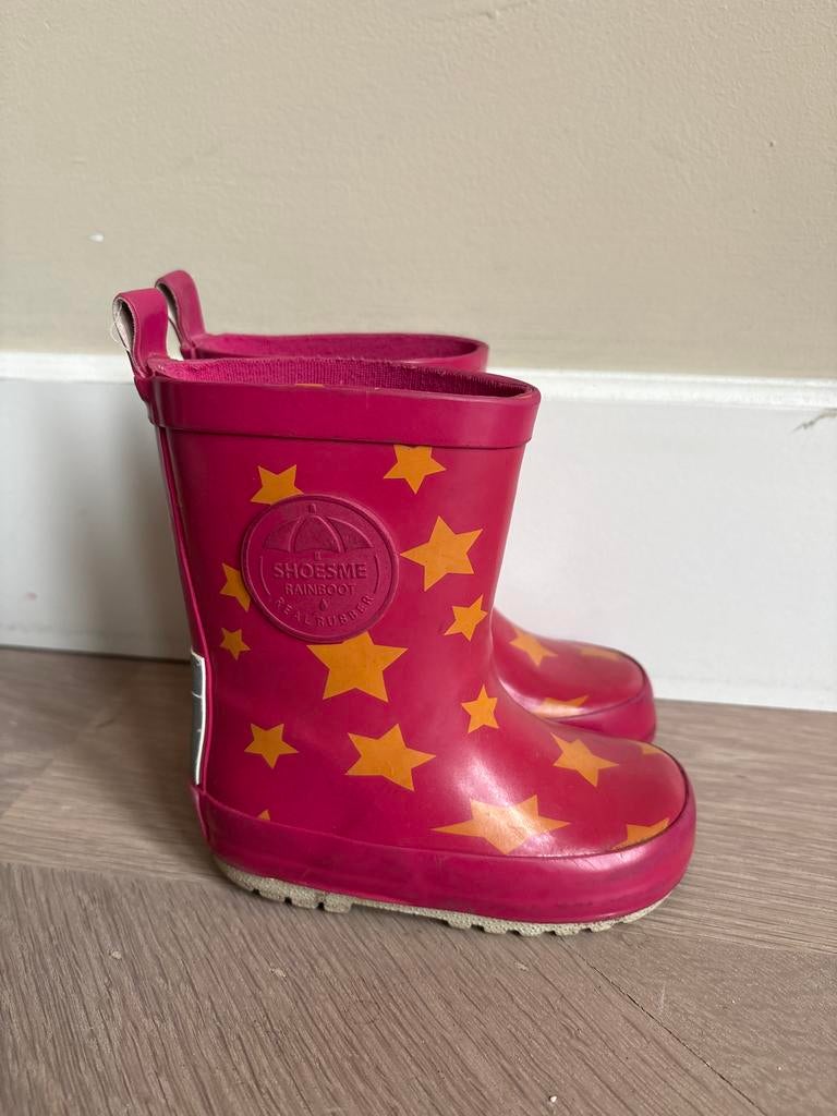 Roze SHOESME maat 21 regenlaarsjes sterren - Maat Onbekend, Kinderen en Baby's, Kinderkleding | Schoenen en Sokken, Ophalen, Gebruikt