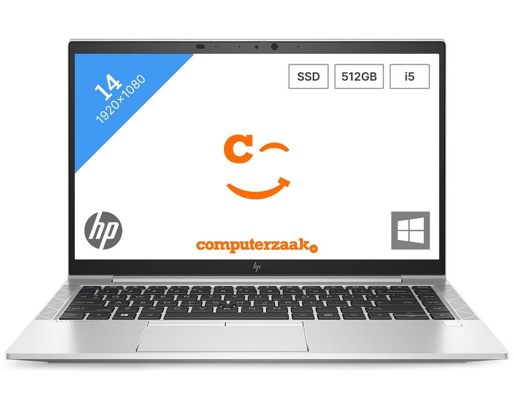 HP EliteBook 840 G7/Intel Core i5 1.6GHz/8GB/256GB M.2 SSD, 256 GB, 2 tot 3 Ghz, Qwerty, 8 GB