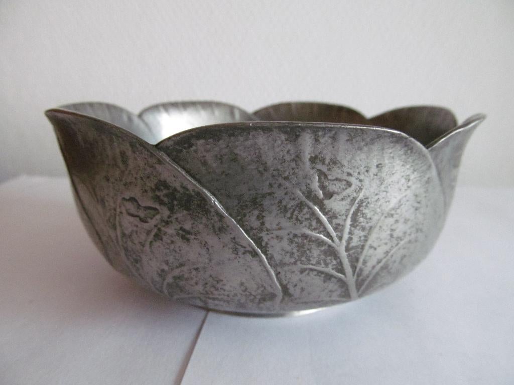 Art Nouveau tinnen schaal, Kayserzinn, Antiek en Kunst, Antiek | Tin, Ophalen