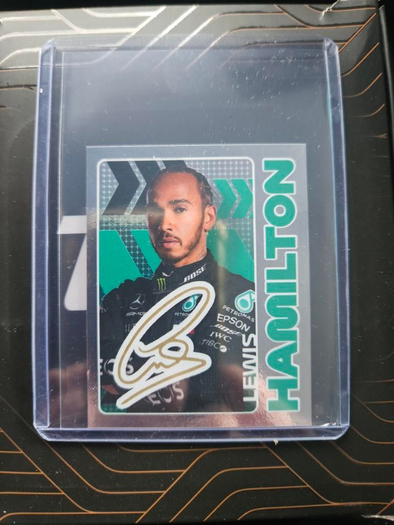 4 Lewis hamilton Mercedes f1 topps signature sticker 2020, Ophalen of Verzenden, Zo goed als nieuw, Sticker